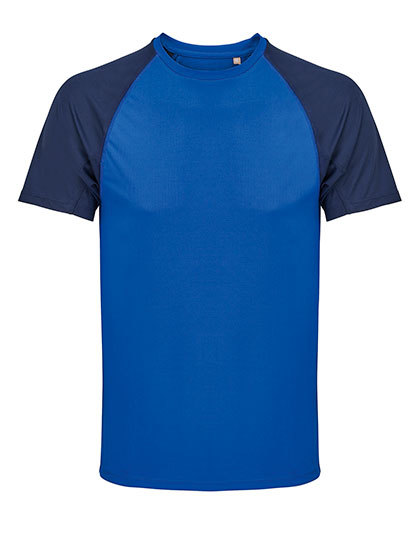 Koszulka Meska Raglanowa Oddychajaca L04787 - French Navy & Royal Blue 241