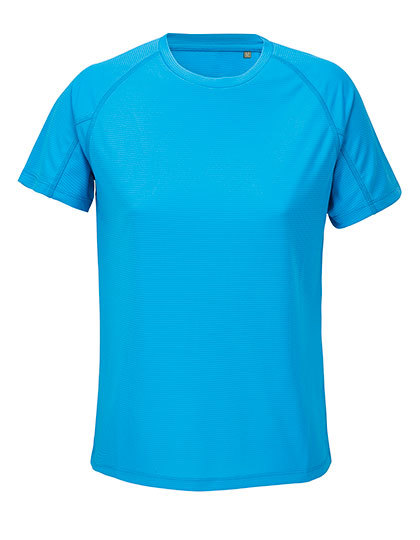 Koszulka raglan dopasowana L04788 - Aqua