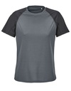 Koszulka raglan dopasowana L04788 - Black&Charcoal Grey (Solid)