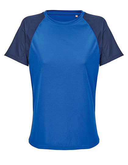Koszulka Raglan Dopasowana Oddychajaca L04788 - French Navy & Royal Blue 241