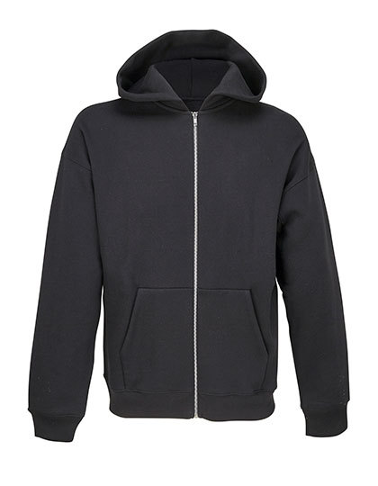 Bluza Rozpinana z Kapturem Szczotkowany Polar L04818 - Black