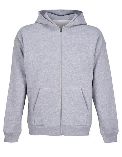 Bluza Rozpinana z Kapturem Szczotkowany Polar L04818 - Grey Melange