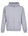 Bluza Rozpinana z Kapturem Szczotkowany Polar L04818 - Grey Melange