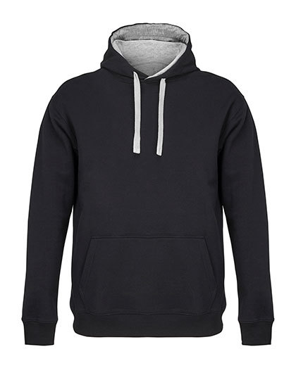 Bluza Meska Kroj Standardowy Szczotkowany Polar L04853 - Black & Grey Melange