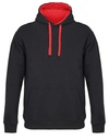 Bluza Meska Kroj Standardowy Szczotkowany Polar L04853 - Black & Red