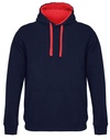 Bluza z kapturem unisex L04853 - French Navy&Bright Red
