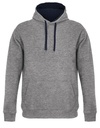 Bluza Meska Kroj Standardowy Szczotkowany Polar L04853 - Grey Melange & French Navy