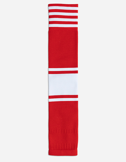 Skarpetki Dlugie Sportowe Prazkowane MRS5011 - Red