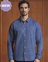 Koszula Meska Dlugi Rekaw Bawelna Denim NB4796 - Denim Brut