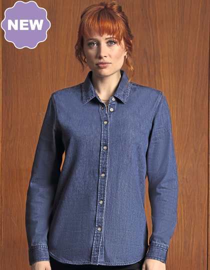 Koszula Damska Bawelniana Denim NB4797 - Denim Brut