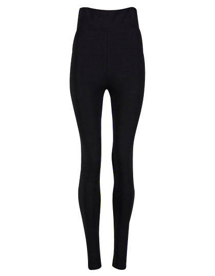 Legginsy Damskie Slim Dżersej Bawełna Organiczna NM047 - Black
