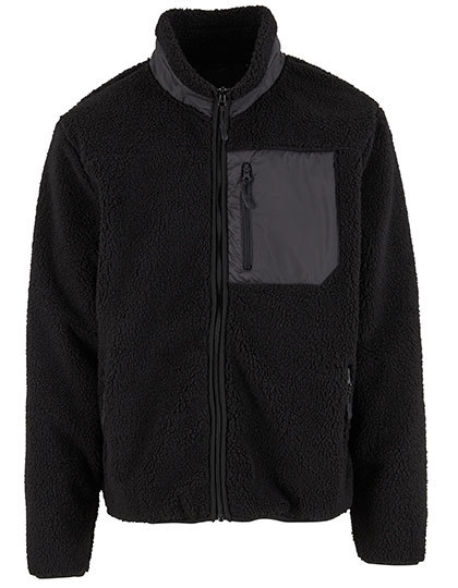 Kurtka Męska Klasyczna Polar Sherpa NM049 - Black