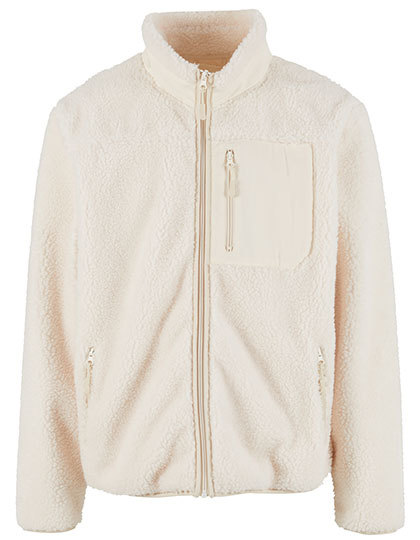 Kurtka Meska Klasyczna Polar Sherpa NM049 - White Sand