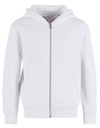 Bluza Oversize Z Kapturem Z Zamkiem Miekka Puszysta NMK013 - White