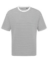 Koszulka Oversize Bawelniana PW020 - Black-White Stripe