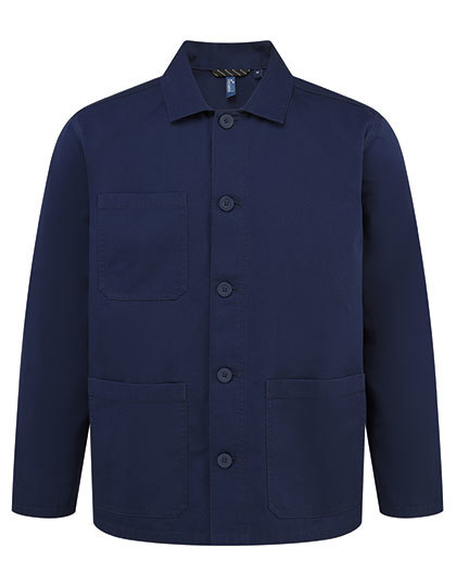 Kurtka Robocza Rozpinana Unisex Plotno Bawelniano Poliestrowe PW022 - Navy (ca. Pantone 533C)