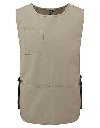 Kitle Ochronne Bez Rekawow Plotno Bawelniano Poliestrowe PW024 - Khaki (ca. Pantone 7536C)