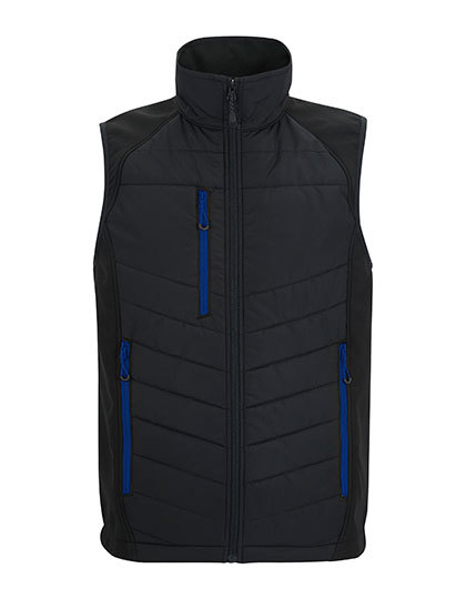 Kamizelka Ocieplana Hybrydowa Strecz Recykling RG20300 - Black & New Royal