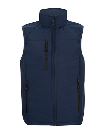 Kamizelka Ocieplana Hybrydowa Strecz Recykling RG20300 - Navy & Ash (Heather)