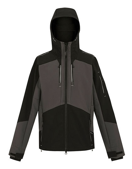 Kurtka Meska Softshell 3-warstwowa RG745 - Slate Grey & Black