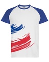 Koszulka Meska Raglanowa Poliester RY0324 - France Flag