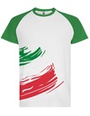 Koszulka Meska Raglanowa Poliester RY0324 - Italy Flag