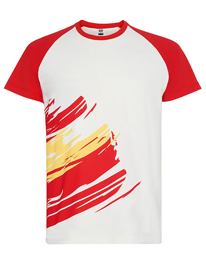 Koszulka Meska Raglanowa Poliester RY0324 - Spain Flag