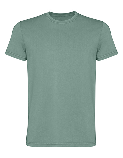 Koszulka Meska Krotki Rekaw Bawelna Czesana RY2200 - Duck Green Washed 806