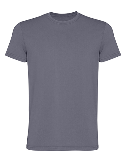 Koszulka Meska Krotki Rekaw Bawelna Czesana RY2200 - Grey Washed Sky 803