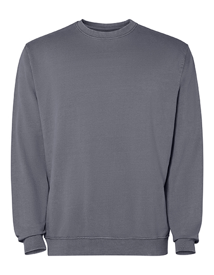 Bluza Unisex Okrągły Dekolt Bawełna Frotte Prana Kwasem RY2203 - Grey Washed Sky 803