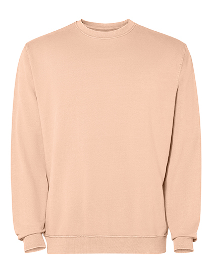 Bluza Unisex Okragly Dekolt Bawelna Frotte Prana Kwasem RY2203 - Light Papaya Washed 805
