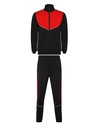 Dres Sportowy Slim Fit Interlock RY6402 - Black 02 & Red 60