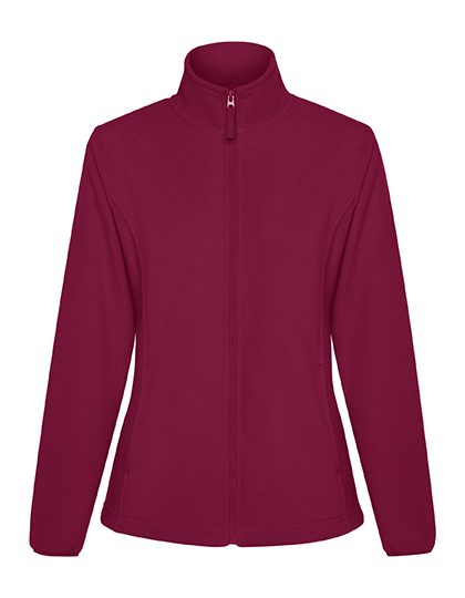 Kurtka Polarowa Damska z Wysokim Kołnierzem RY6415 - Garnet Red 57