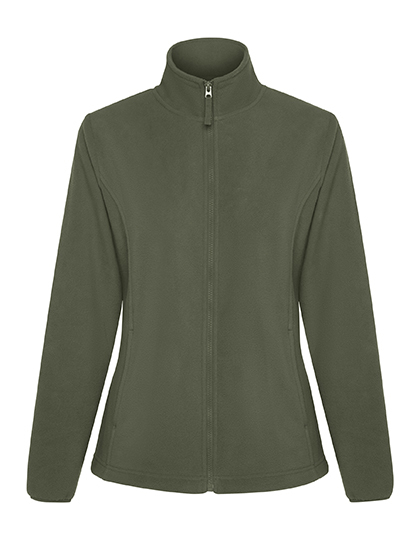 Kurtka Polarowa Damska z Wysokim Kołnierzem RY6415 - Pine Green 159