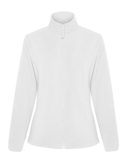 Kurtka Polarowa Damska z Wysokim Kolnierzem RY6415 - White 01