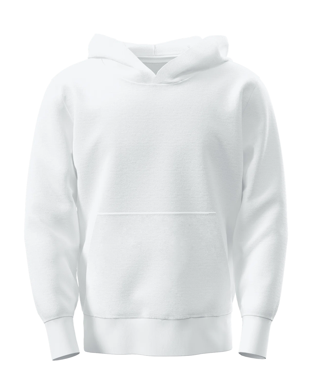 Bluza Klasyczna Z Kapturem Dwuwarstwowym S4470K - White