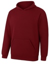 Bluza z Kapturem Bawełna Organiczna SW200 - Bordeaux