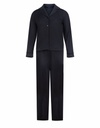Pizama Damska Koszulowa Dlugi Rekaw Poliester Recykling TC056 - Black