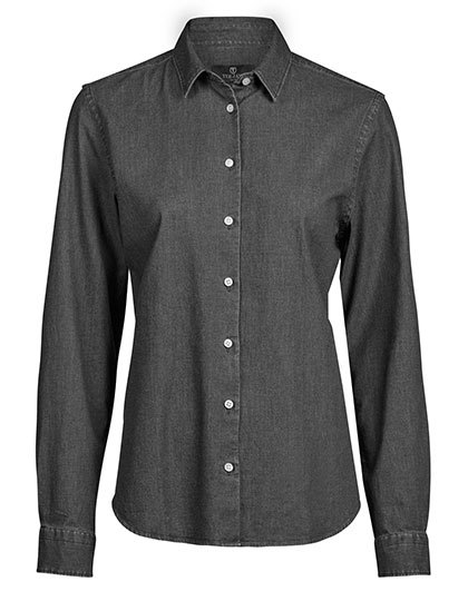 Koszula Damska Dopasowana Denimowa TJ4005 - Black Denim