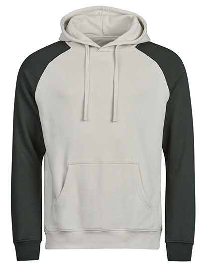 Bluza z kapturem Luzny Kroj Szczotkowana TJ5156 - Cement & Dark Green