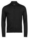 Sweter Rozpinany Dopasowany Welna Poliakryl TJ6012 - Black