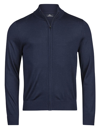 Sweter Rozpinany Dopasowany Welna Poliakryl TJ6012 - Navy