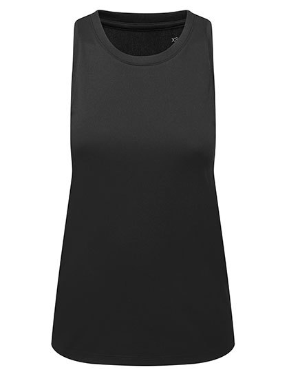 Koszulka Tank Top Odprowadzająca Wilgoć Poliester z Recyklingu TR516 - Black