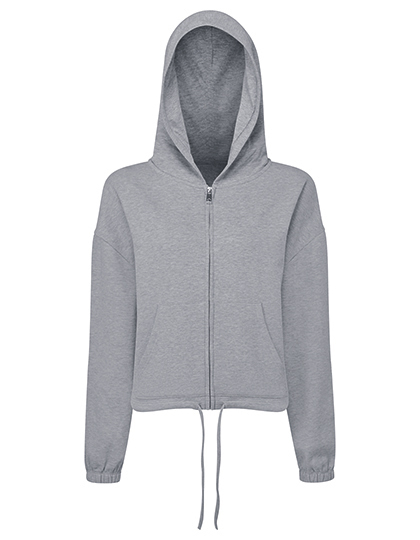 Bluza Damska Oversize Krotka Bawelniana Poliestrowa TR601 - Heather Grey