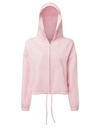 Bluza Damska Oversize Krótka Bawełniana Poliestrowa TR601 - Light Pink
