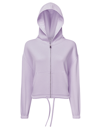 Bluza Damska Oversize Krotka Bawelniana Poliestrowa TR601 - Lilac