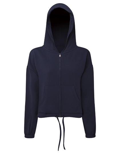 Bluza Damska Oversize Krotka Bawelniana Poliestrowa TR601 - Navy
