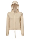Bluza Damska Oversize Krotka Bawelniana Poliestrowa TR601 - Nude