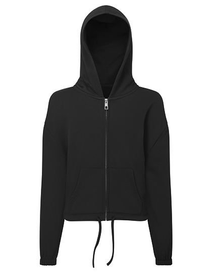 Bluza Oversize Krotka Bawelniana Poliestrowa TR61B - Black
