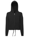 Bluza Oversize Krotka Bawelniana Poliestrowa TR61B - Black